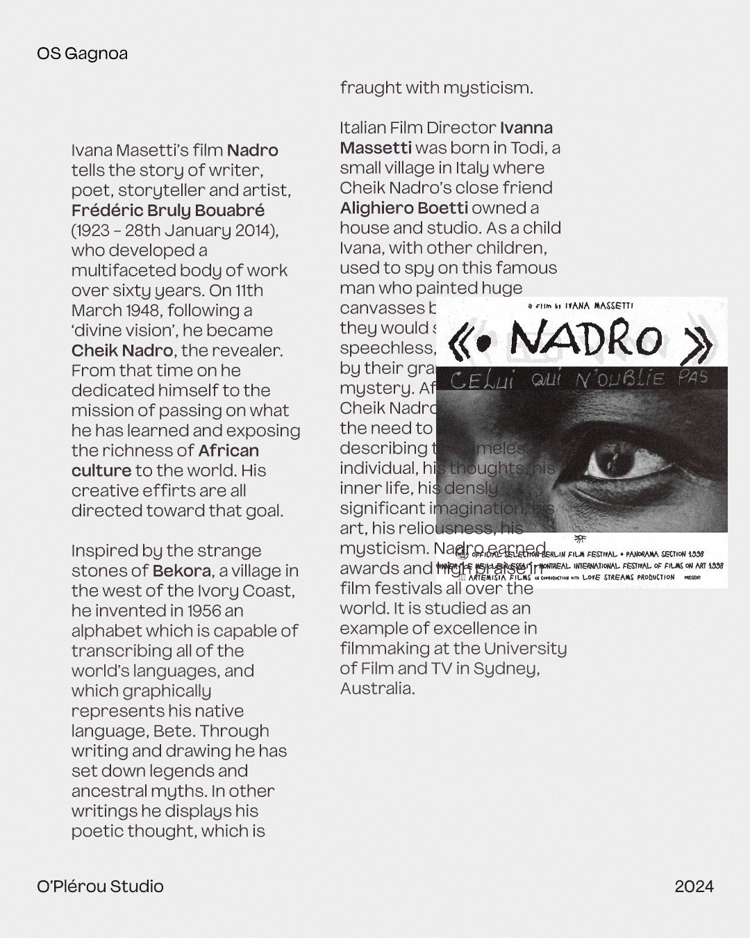 OS Gagnoa Paragraph Cover